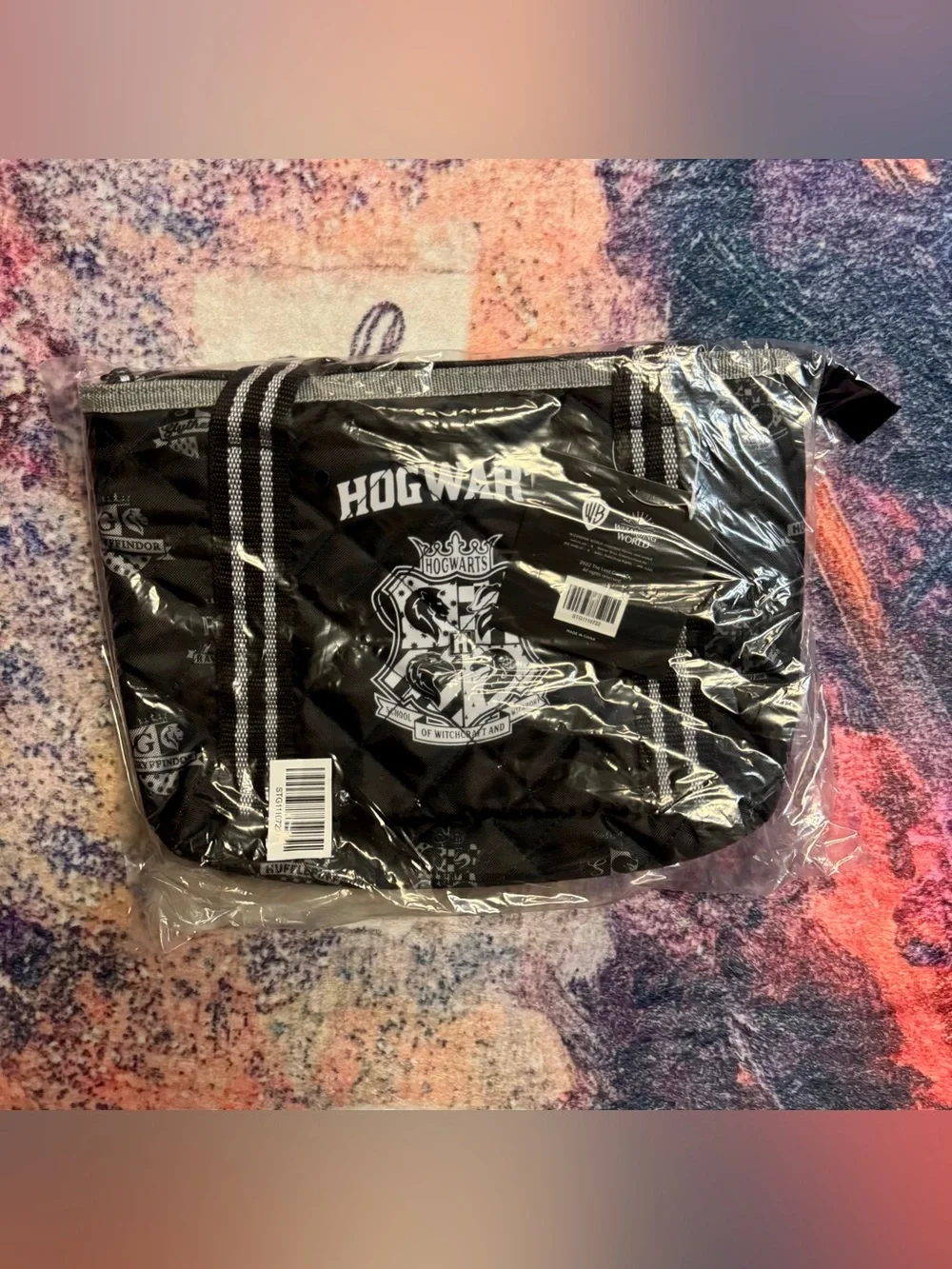 💜 Hogwarts Black Mini Quilted Tote Bag - Officially Licensed - NWT